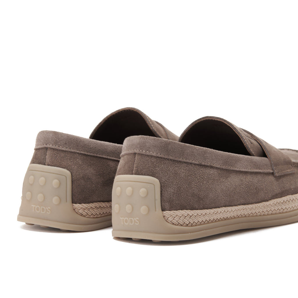 Gray Tod's In Suede Loafers Luxury Shoes