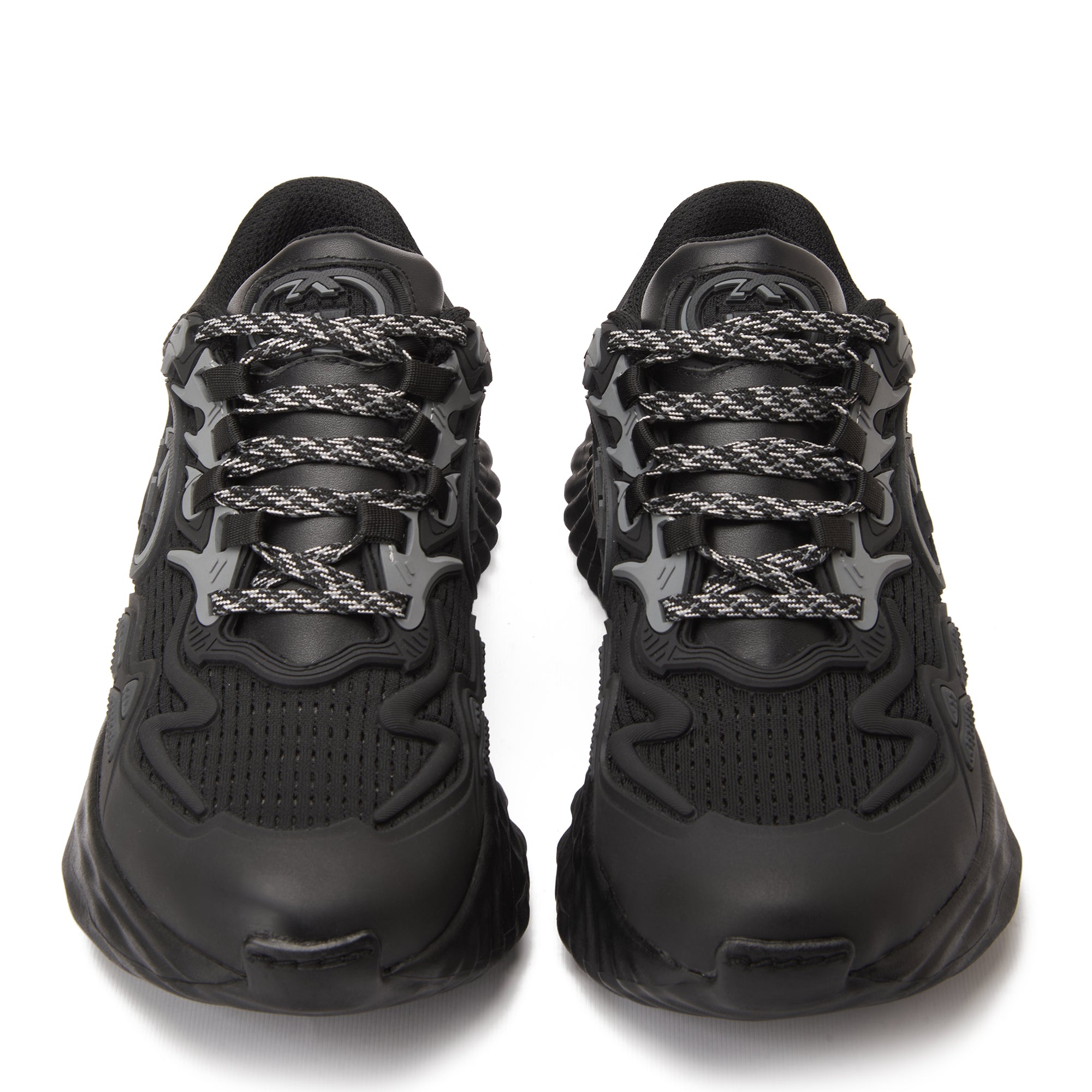 All Black Gucci Ripple Splash Sneakers Luxury Shoes