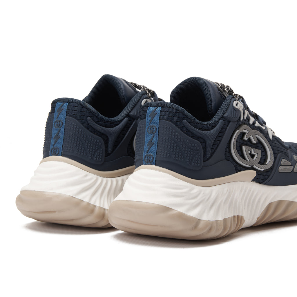 Navy Gucci Ripple Splash Sneakers Luxury Shoes