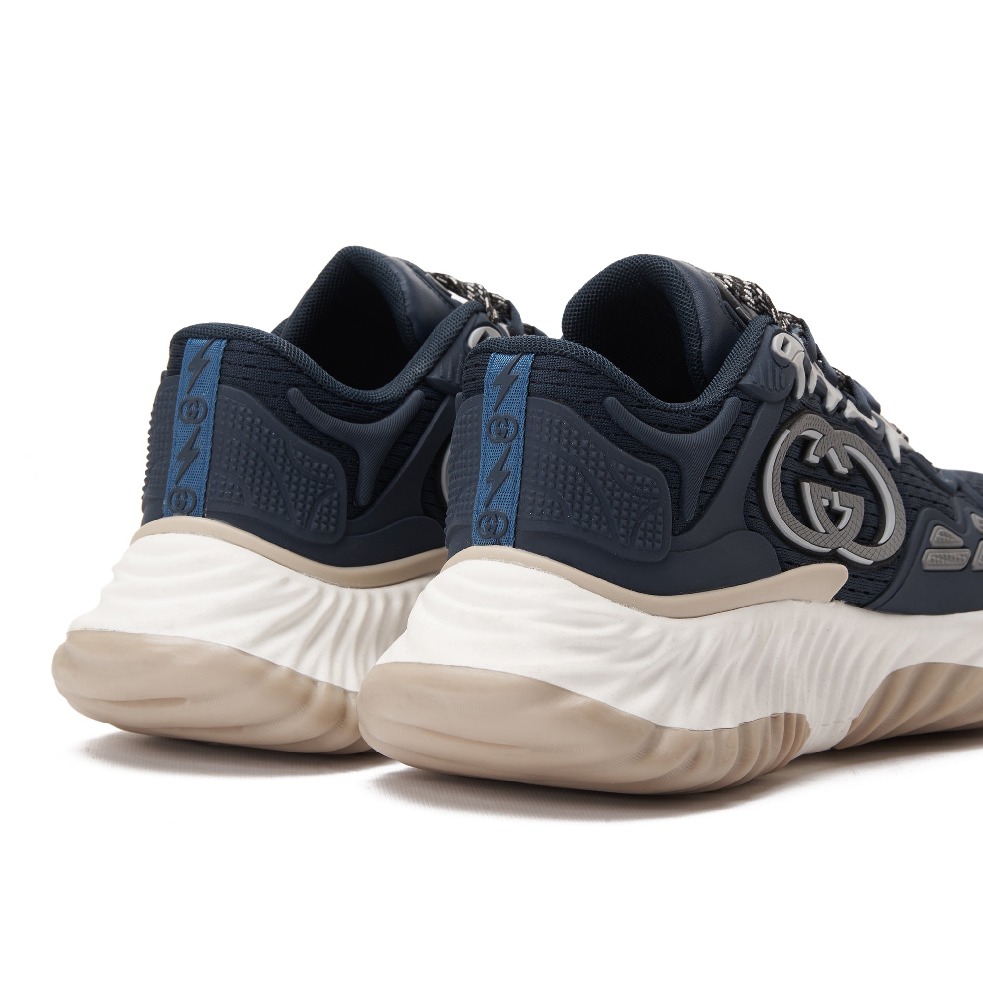 Navy Gucci Ripple Splash Sneakers Luxury Shoes
