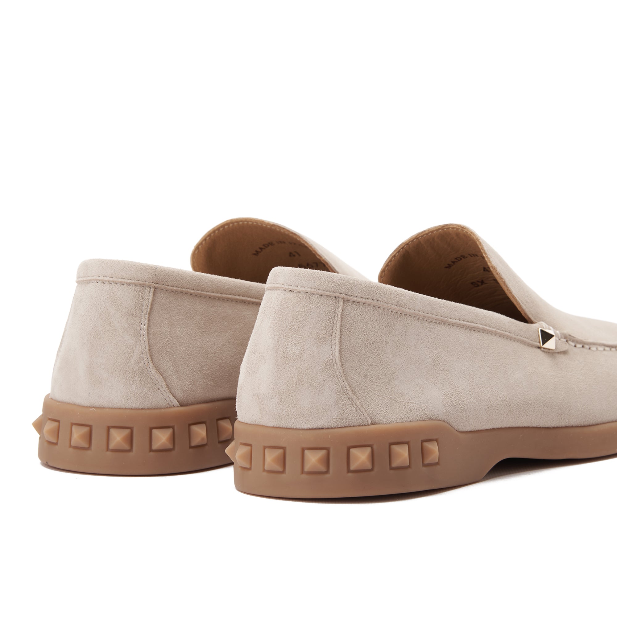 Beige Valentino Garavani Suede Loafers Luxury Shoes